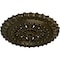 Ekena Millwork Sellek Ceiling Medallion (Fits Canopies up to 1 1/8"), 18 1/2"OD x 7/8"ID x 1 1/2"P, Green Gold CM18SKGGS - alternate 3